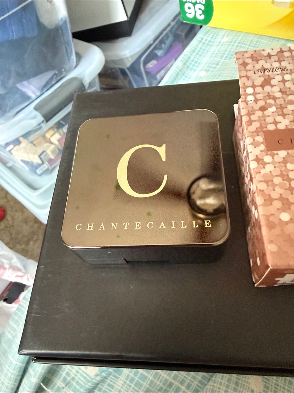 Chantecaille Metallic Brown Compact with Gold Logo
